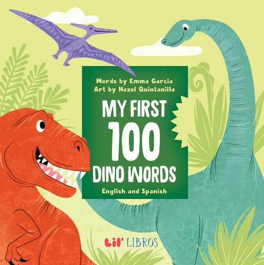 Paradise Clay GSP038 My First 100 Dino Words in English and Spanish - Board Book