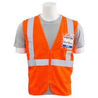 Delta Plus WEL62671HO3X S363ID CL 2 ID Pocket Safety Vest, 3X, Hi Viz Orange