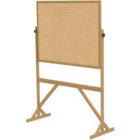 Ghent GHERMK34 Reversible Cork Bulletin Board/Whiteboard with Wood Frame