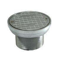 Jones Stephens C37800 3" Metal Cleanout Spud with 5" Chrome Plated Round Cover