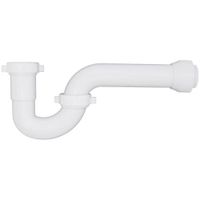 Jones Stephens P37032 1-1/2" White Plastic Solvent Weld P-Trap with Solvent Weld Marvel Adapter
