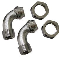 Jones Stephens B49010 Chrome Plated Bathcock Coupling Elbows, 1 Pair