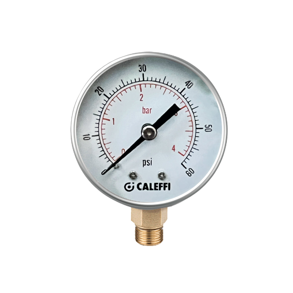 Caleffi NA10363 Pressure Gage 0-60 PSI 1/4" NPT