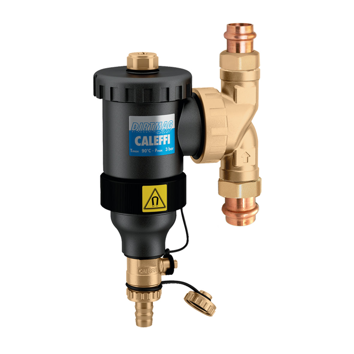 Caleffi NA545356 DIRTMAG® Composite Dirt Separator w/ Magnet 1"" Union NPT w/ Isolation Valves