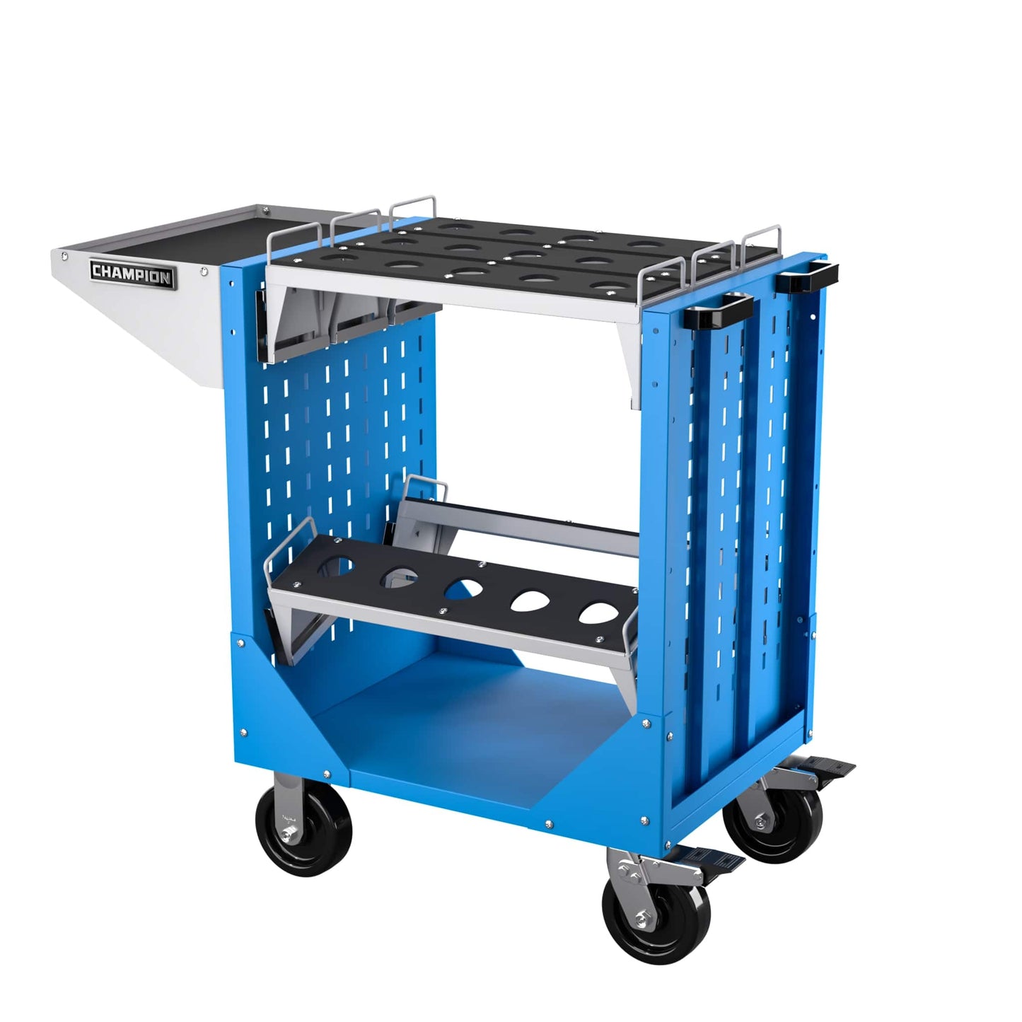 Champion Tool Storage NCTCC8-BB CNC Transport Cart NCTCC8 | 40"W x 36-3/4"H x 20-1/4"D, Bright Blue