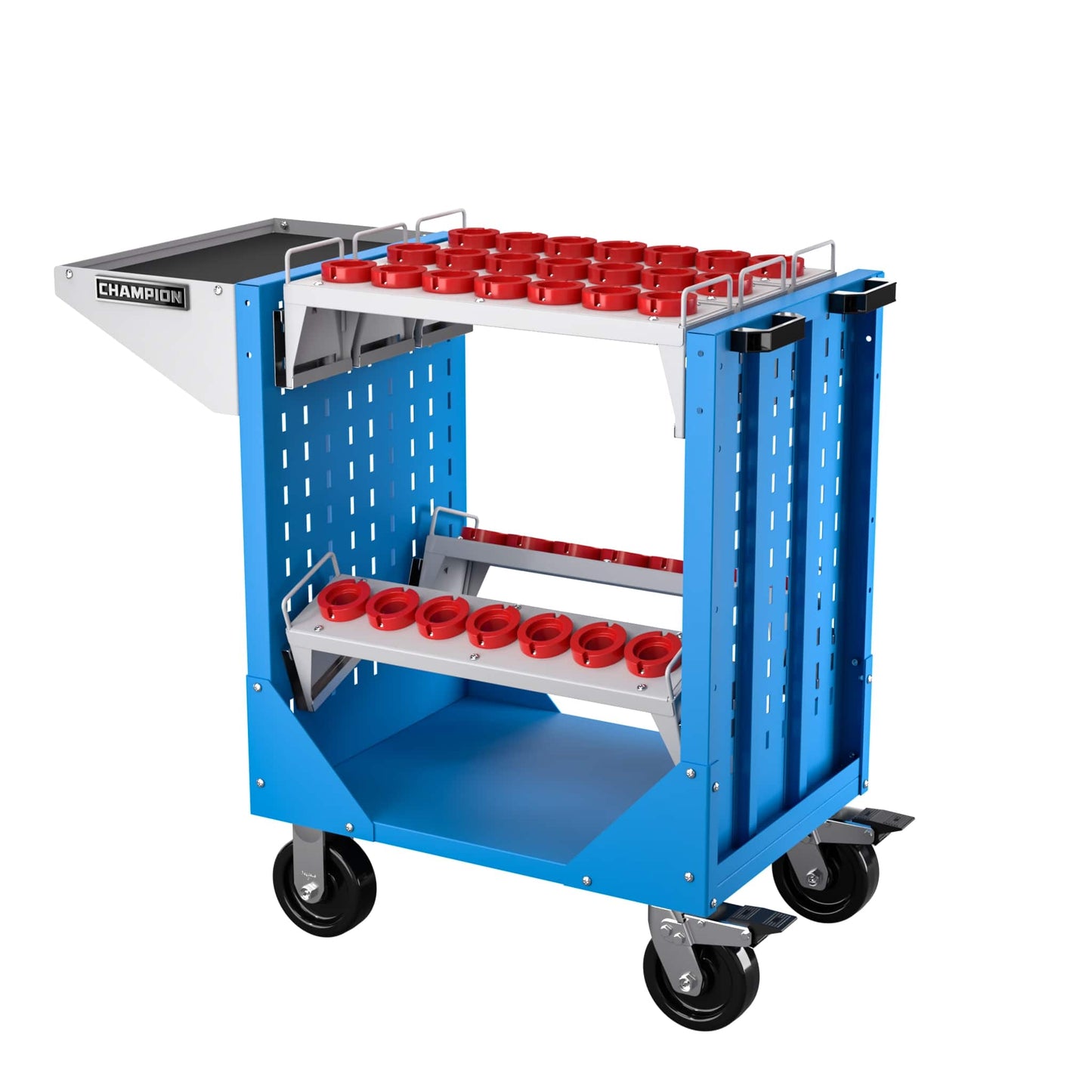 Champion Tool Storage NCTCH50-BB CNC Transport Cart NCTCH50 | 40"W x 36-3/4"H x 20-1/4"D, Bright Blue