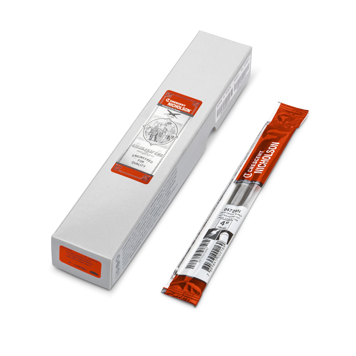 Nicholson 04762N 4" Half Round Double Cut Smooth File - Boxed