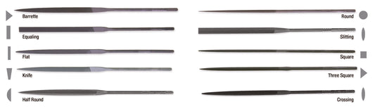 Nicholson T37821 6-1/4" 4 Cut Half Round Needle File