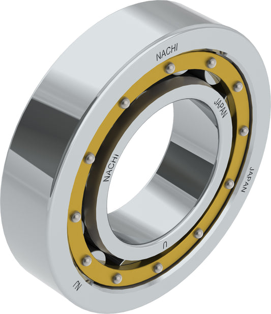 Nachi America NJ318M Nj300 Series Cylindrical Roller Bearing, Nj318Mbnlz