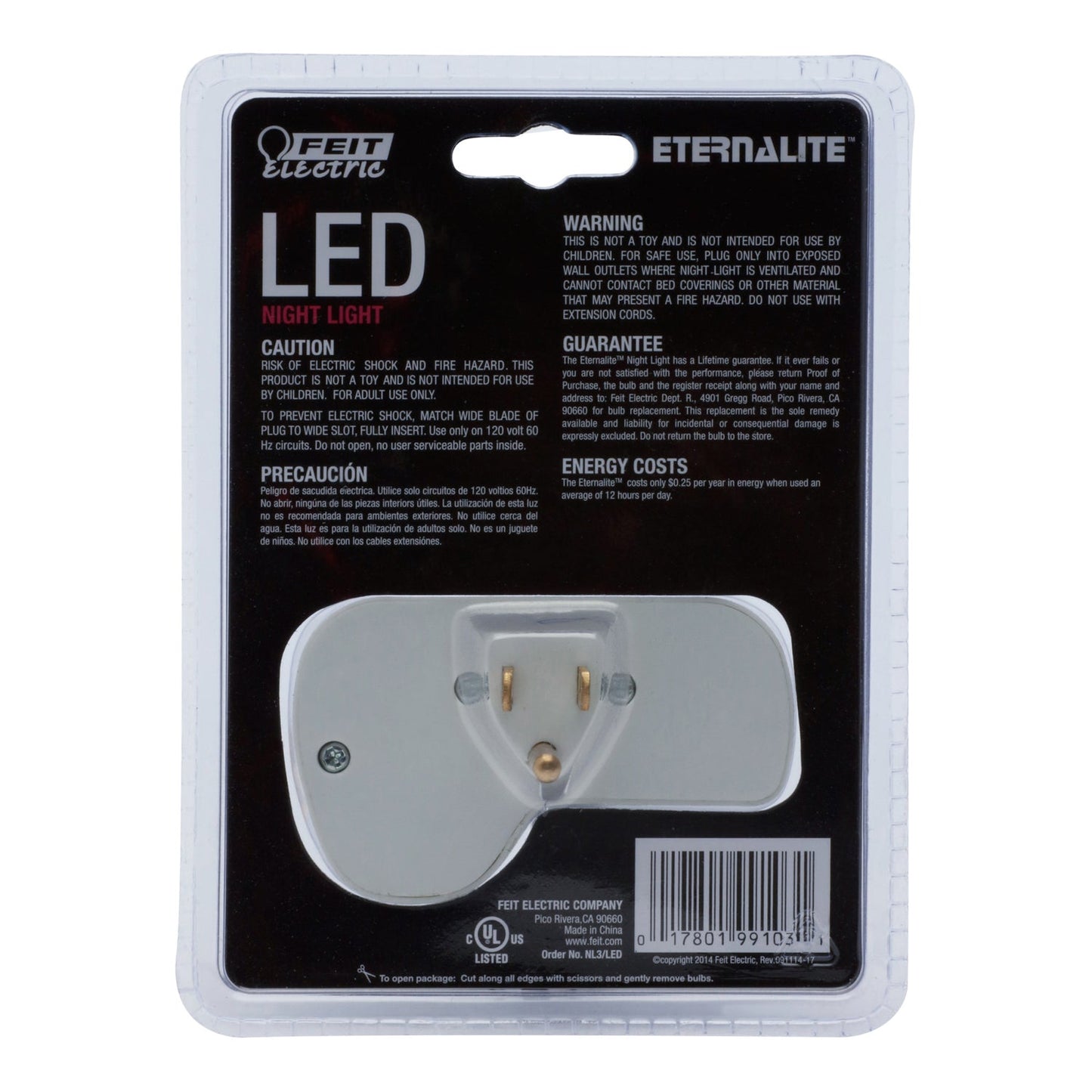 Feit Electric NL3/LED Eternalite LED Night Light and Outlet