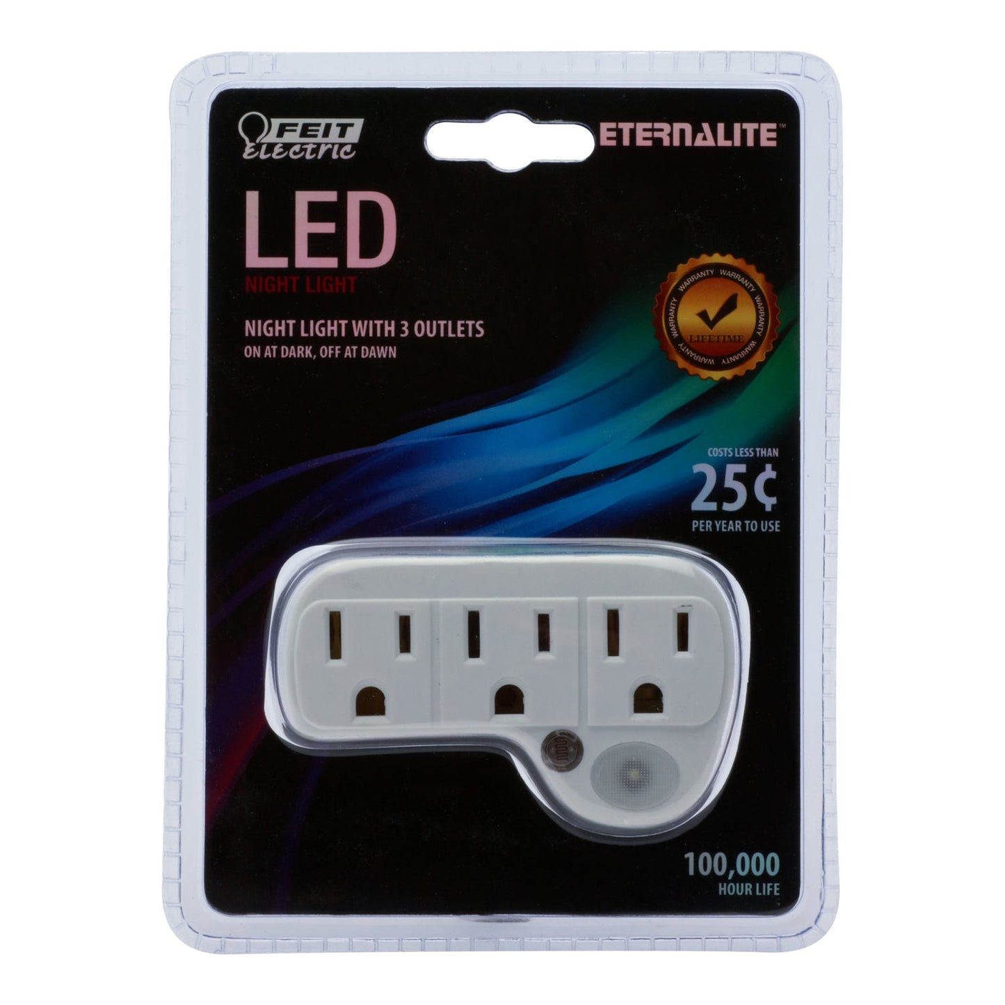 Feit Electric NL3/LED Eternalite LED Night Light and Outlet