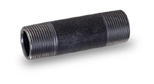 Everflow NPBL4040  4" x 4" Black Steel Nipple