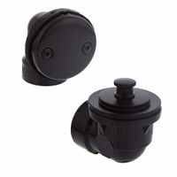 Jones Stephens B0715PW Polar White Two-Hole Friction Lift Bath Waste Kit, Standard Half Kit, PVC