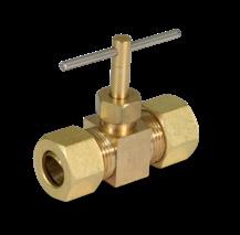 Everflow NV62-14-NL  1/4 OD COMP X 1/4 OD COMP STRAIGHT NEEDLE VALVE LEAD FREE