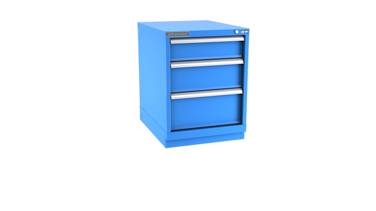 Champion Tool Storage NW1200-0301-ILC-FTB-BB 3-Drawer Standard Depth Modular Cabinet NW0301 | 22-3/16"W x 29-7/8"H x 28-1/2"D, Bright Blue