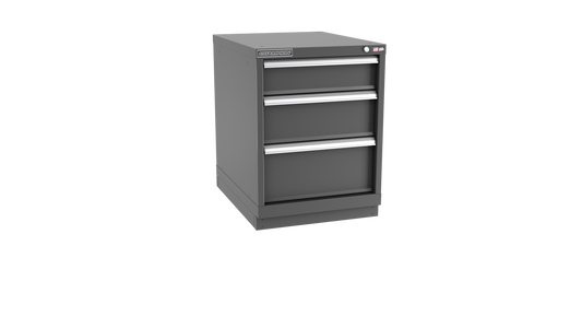 Champion Tool Storage NW1200-0301-ILC-FTB-DG 3-Drawer Standard Depth Modular Cabinet NW0301 | 22-3/16"W x 29-7/8"H x 28-1/2"D, Dark Gray