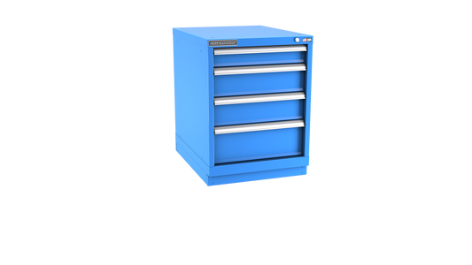 Champion Tool Storage NW1200-0401-ILC-FTB-BB 4-Drawer Standard Depth Modular Cabinet NW0401 | 22-3/16"W x 29-7/8"H x 28-1/2"D, Bright Blue