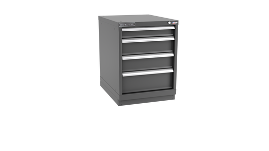 Champion Tool Storage NW1200-0401-ILC-FTB-DG 4-Drawer Standard Depth Modular Cabinet NW0401 | 22-3/16"W x 29-7/8"H x 28-1/2"D, Dark Gray