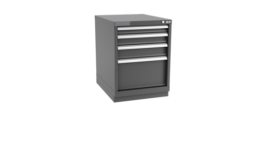 Champion Tool Storage NW1200-0402-ILC-FTB-DG 4-Drawer Standard Depth Modular Cabinet NW0402 | 22-3/16"W x 29-7/8"H x 28-1/2"D, Dark Gray