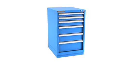 Champion Tool Storage NW1500-0602-ILC-FTB-BB 6-Drawer Standard Depth Modular Cabinet NW0602 | 22-3/16"W x 35-7/8"H x 28-1/2"D, Bright Blue