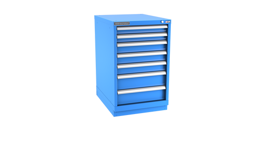 Champion Tool Storage NW1500-0701-ILC-FTB-BB 7-Drawer Standard Depth Modular Cabinet NW0701 | 22-3/16"W x 35-7/8"H x 28-1/2"D, Bright Blue