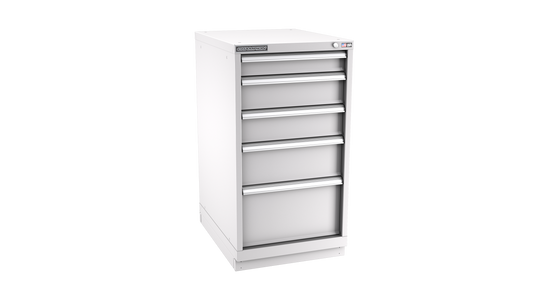 Champion Tool Storage NW1800-0501-ILC-FTB-LG 5-Drawer Standard Depth Modular Cabinet NW0501 | 22-3/16"W x 41-3/4"H x 28-1/2"D, Light Gray