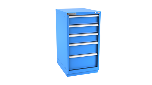 Champion Tool Storage NW1800-0502-ILC-FTB-BB 5-Drawer Standard Depth Modular Cabinet NW0502 | 22-3/16"W x 41-3/4"H x 28-1/2"D, Bright Blue