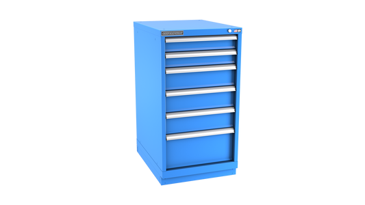 Champion Tool Storage NW1800-0601-ILC-FTB-BB 6-Drawer Standard Depth Modular Cabinet NW0601 | 22-3/16"W x 41-3/4"H x 28-1/2"D, Bright Blue