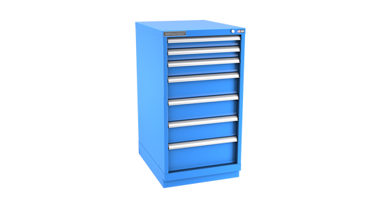 Champion Tool Storage NW1800-0701-ILC-FTB-BB 7-Drawer Standard Depth Modular Cabinet NW0701 | 22-3/16"W x 41-3/4"H x 28-1/2"D, Bright Blue