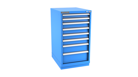 Champion Tool Storage NW1800-0801-ILC-FTB-BB 8-Drawer Standard Depth Modular Cabinet NW0801 | 22-3/16"W x 41-3/4"H x 28-1/2"D, Bright Blue