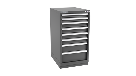 Champion Tool Storage NW1800-0801-ILC-FTB-DG 8-Drawer Standard Depth Modular Cabinet NW0801 | 22-3/16"W x 41-3/4"H x 28-1/2"D, Dark Gray