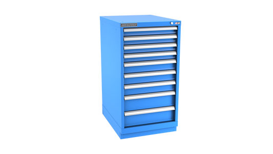 Champion Tool Storage NW1800-0901-ILC-FTB-BB 9-Drawer Standard Depth Modular Cabinet NW0901 | 22-3/16"W x 41-3/4"H x 28-1/2"D, Bright Blue