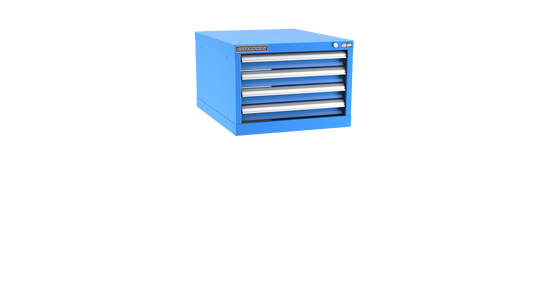 Champion Tool Storage NW600-0401-ILC-BB 4-Drawer Standard Depth Modular Cabinet NW0401 | 22-3/16"W x 15-3/4"H x 28-1/2"D, Bright Blue