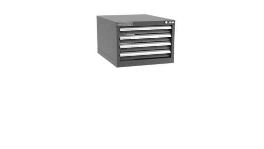 Champion Tool Storage NW600-0401-ILC-DG 4-Drawer Standard Depth Modular Cabinet NW0401 | 22-3/16"W x 15-3/4"H x 28-1/2"D, Dark Gray