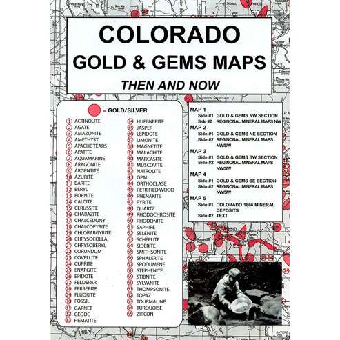 Paradise Clay NWD004 Colorado Gold and Gems Map, Then and Now