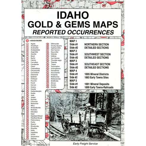Paradise Clay NWD005 Idaho Gold and Gems Map, Then and Now