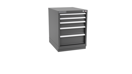Champion Tool Storage NWS1200-0502-ILC-FTB-DG 5-Drawer Shallow Depth Modular Cabinet NWS0502 | 22-3/16"W x 29-7/8"H x 22-1/2"D, Dark Gray