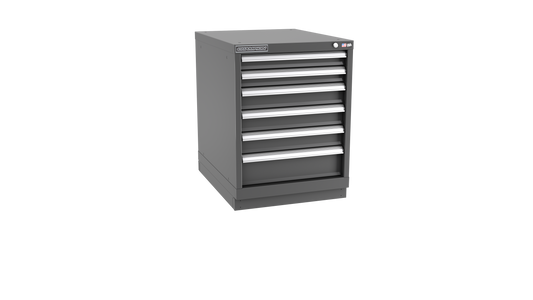 Champion Tool Storage NWS1200-0601-ILC-FTB-DG 6-Drawer Shallow Depth Modular Cabinet NWS0601 | 22-3/16"W x 29-7/8"H x 22-1/2"D, Dark Gray