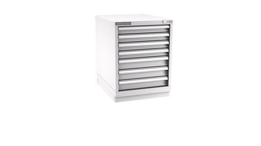Champion Tool Storage NWS1200-0701-ILC-FTB-LG 7-Drawer Shallow Depth Modular Cabinet NWS0701 | 22-3/16"W x 29-7/8"H x 22-1/2"D, Light Gray