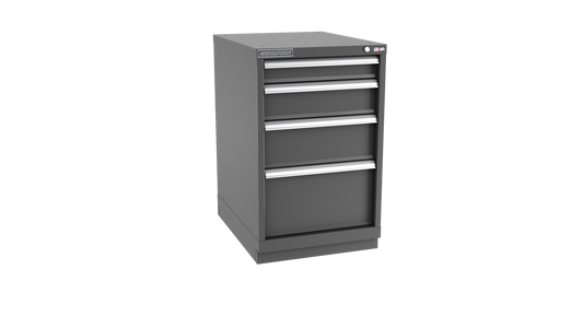 Champion Tool Storage NWS1500-0401-ILC-FTB-DG 4-Drawer Shallow Depth Modular Cabinet NWS0401 | 22-3/16"W x 35-7/8"H x 22-1/2"D, Dark Gray