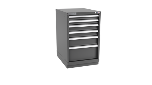 Champion Tool Storage NWS1500-0601-ILC-FTB-DG 6-Drawer Shallow Depth Modular Cabinet NWS0601 | 22-3/16"W x 35-7/8"H x 22-1/2"D, Dark Gray