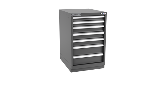 Champion Tool Storage NWS1500-0701-ILC-FTB-DG 7-Drawer Shallow Depth Modular Cabinet NWS0701 | 22-3/16"W x 35-7/8"H x 22-1/2"D, Dark Gray