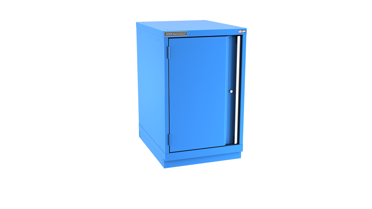 Champion Tool Storage NWS1500-FDIL-FTB-BB 1-Door Shallow Depth Modular Cabinet NWS1500 | 22-3/16"W x 35-7/8"H x 22-1/2"D, Bright Blue