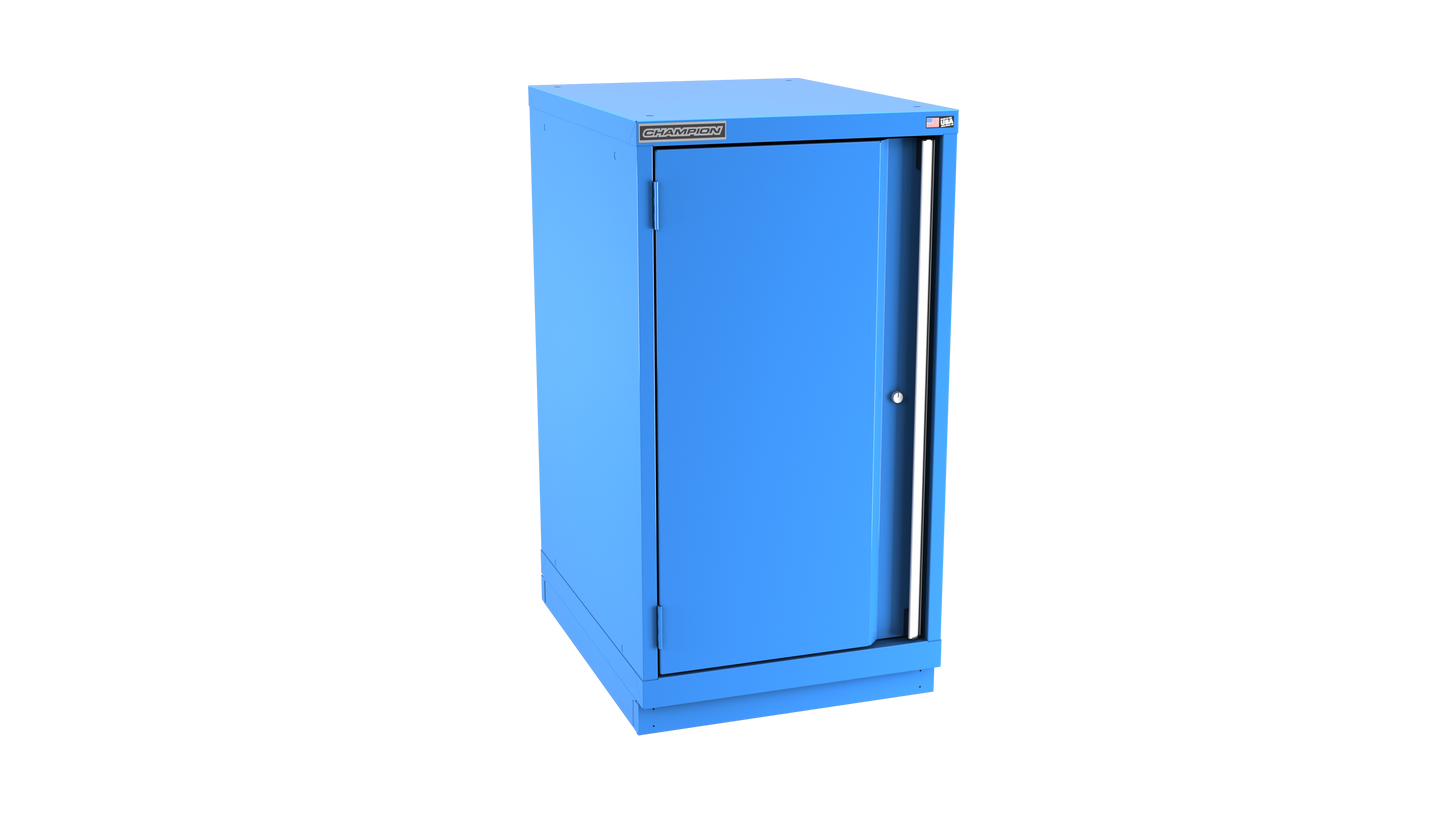 Champion Tool Storage NWS1800-FDIL-FTB-BB 1-Door Shallow Depth Modular Cabinet NWS1800 | 22-3/16"W x 41-3/4"H x 22-1/2"D, Bright Blue
