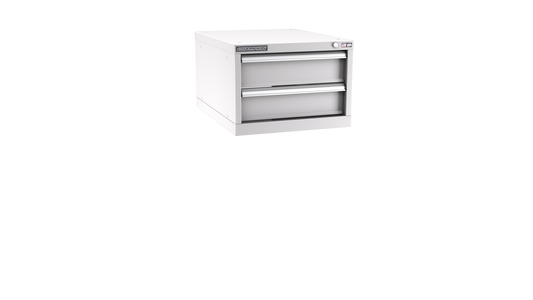 Champion Tool Storage NWS600-0201-ILC-LG 2-Drawer Shallow Depth Modular Cabinet NWS0201 | 22-3/16"W x 15-3/4"H x 22-1/2"D, Light Gray