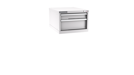 Champion Tool Storage NWS600-0202-ILC-LG 2-Drawer Shallow Depth Modular Cabinet NWS0202 | 22-3/16"W x 15-3/4"H x 22-1/2"D, Light Gray