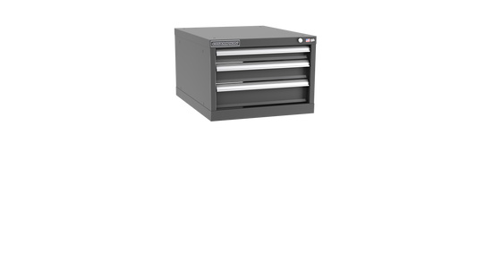 Champion Tool Storage NWS600-0301-ILC-DG 3-Drawer Shallow Depth Modular Cabinet NWS0301 | 22-3/16"W x 15-3/4"H x 22-1/2"D, Dark Gray