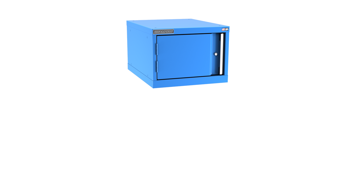 Champion Tool Storage NWS600-FDIL-BB 1-Door Shallow Depth Modular Cabinet NWS600 | 22-3/16"W x 15-3/4"H x 22-1/2"D, Bright Blue