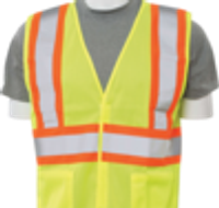 Delta Plus WEL45063HR2X S383P CL 2 Multi-Pocket Safety Vest, 2X, Hi Viz Red