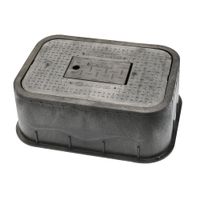 Jones Stephens M12008 12" Irrigation Valve Box, 6" Depth, With Reader Lid